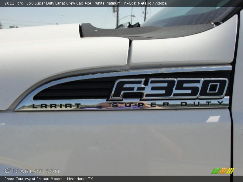 White Platinum Tri-Coat Metallic / Adobe 2011 Ford F350 Super Duty Lariat Crew Cab 4x4