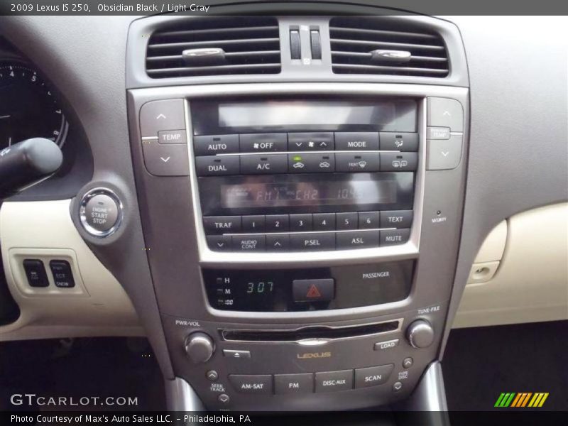 Obsidian Black / Light Gray 2009 Lexus IS 250