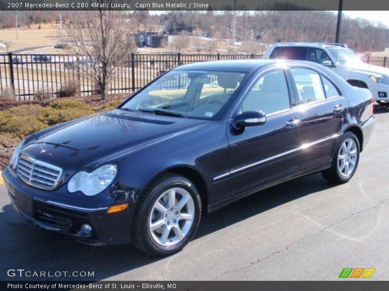 Capri Blue Metallic / Stone 2007 Mercedes-Benz C 280 4Matic Luxury