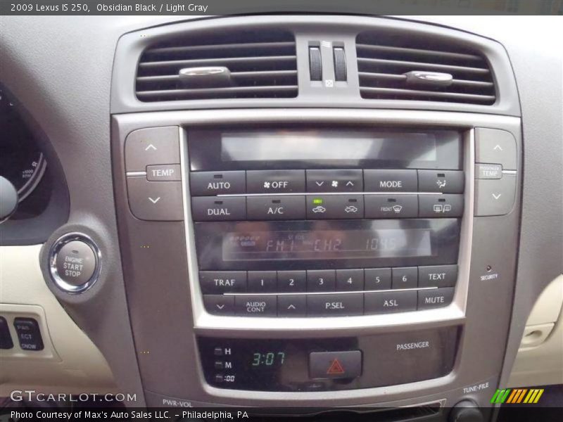 Obsidian Black / Light Gray 2009 Lexus IS 250