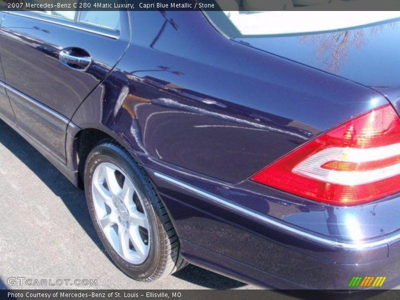 Capri Blue Metallic / Stone 2007 Mercedes-Benz C 280 4Matic Luxury
