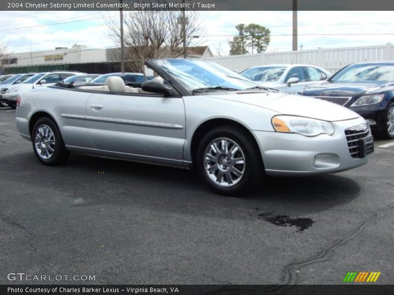 Bright Silver Metallic / Taupe 2004 Chrysler Sebring Limited Convertible