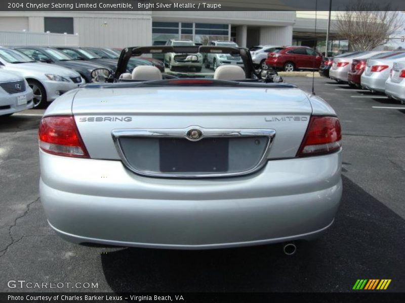 Bright Silver Metallic / Taupe 2004 Chrysler Sebring Limited Convertible