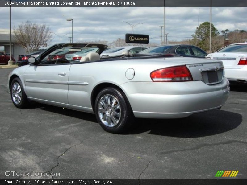 Bright Silver Metallic / Taupe 2004 Chrysler Sebring Limited Convertible