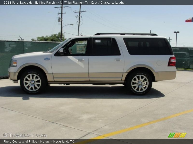 White Platinum Tri-Coat / Chaparral Leather 2011 Ford Expedition EL King Ranch 4x4