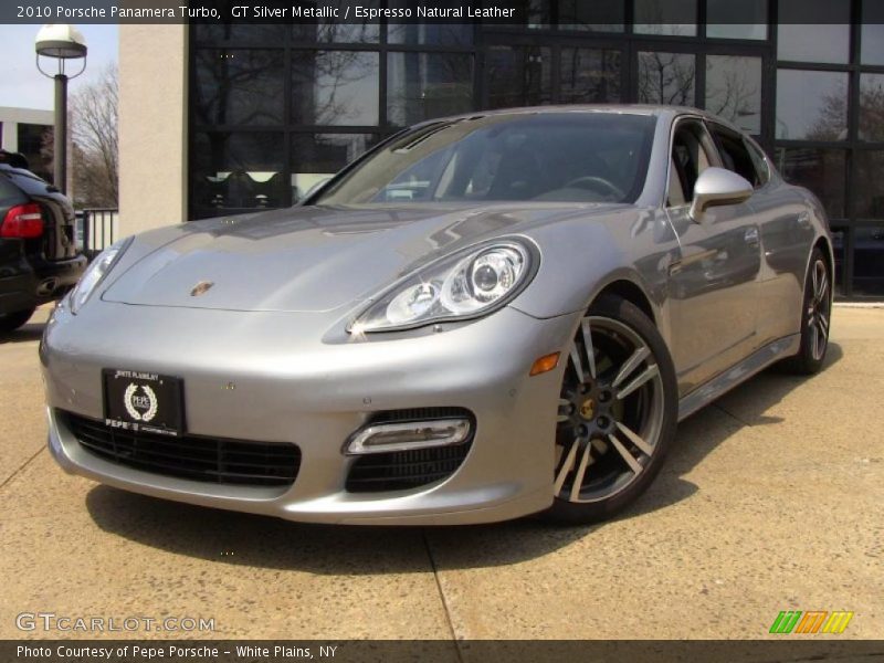 GT Silver Metallic / Espresso Natural Leather 2010 Porsche Panamera Turbo