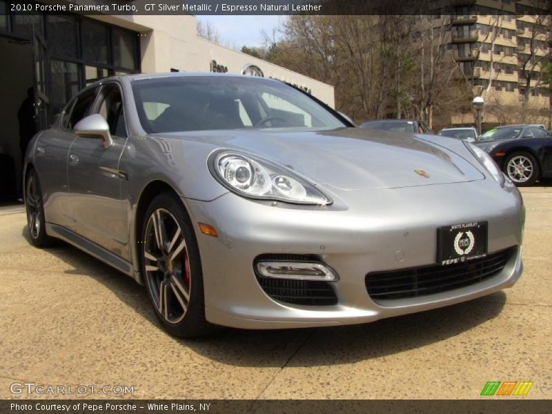 GT Silver Metallic / Espresso Natural Leather 2010 Porsche Panamera Turbo