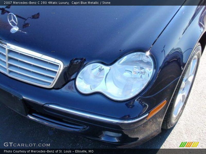 Capri Blue Metallic / Stone 2007 Mercedes-Benz C 280 4Matic Luxury
