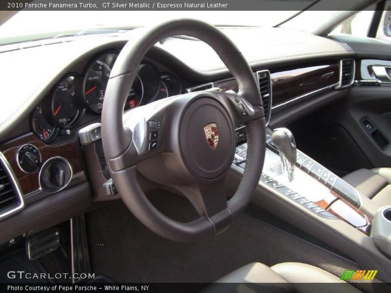 GT Silver Metallic / Espresso Natural Leather 2010 Porsche Panamera Turbo
