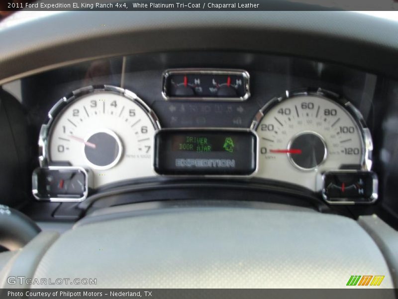 White Platinum Tri-Coat / Chaparral Leather 2011 Ford Expedition EL King Ranch 4x4