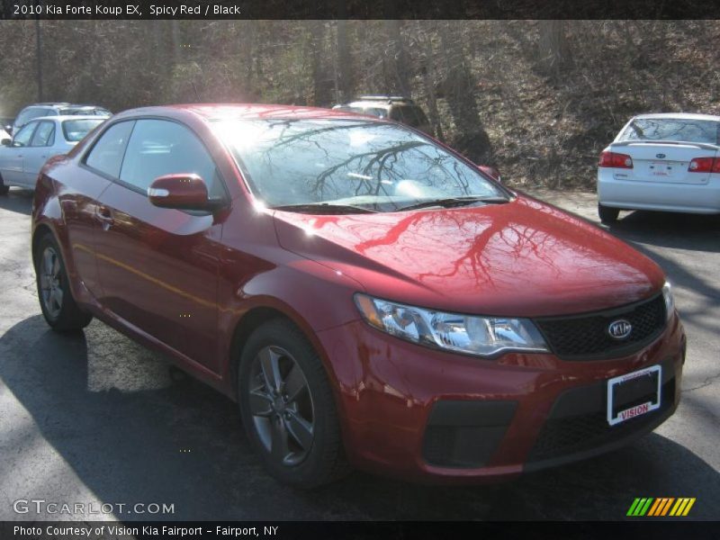 Spicy Red / Black 2010 Kia Forte Koup EX