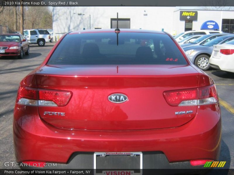 Spicy Red / Black 2010 Kia Forte Koup EX