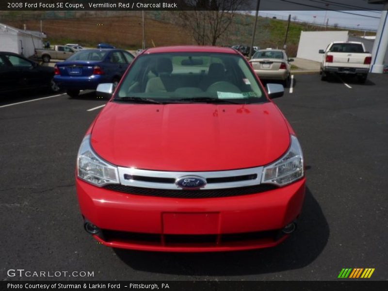 Vermillion Red / Charcoal Black 2008 Ford Focus SE Coupe