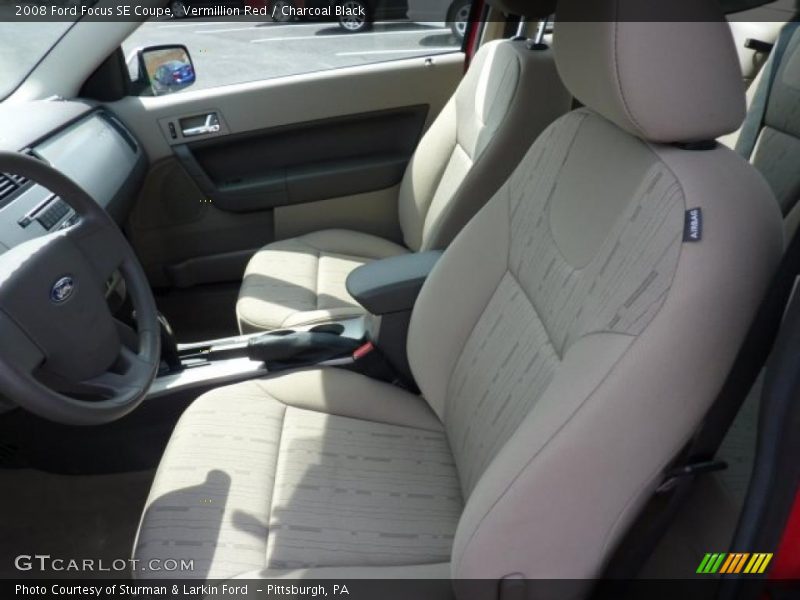Vermillion Red / Charcoal Black 2008 Ford Focus SE Coupe