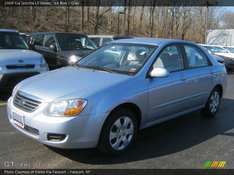 Ice Blue / Gray 2008 Kia Spectra LX Sedan
