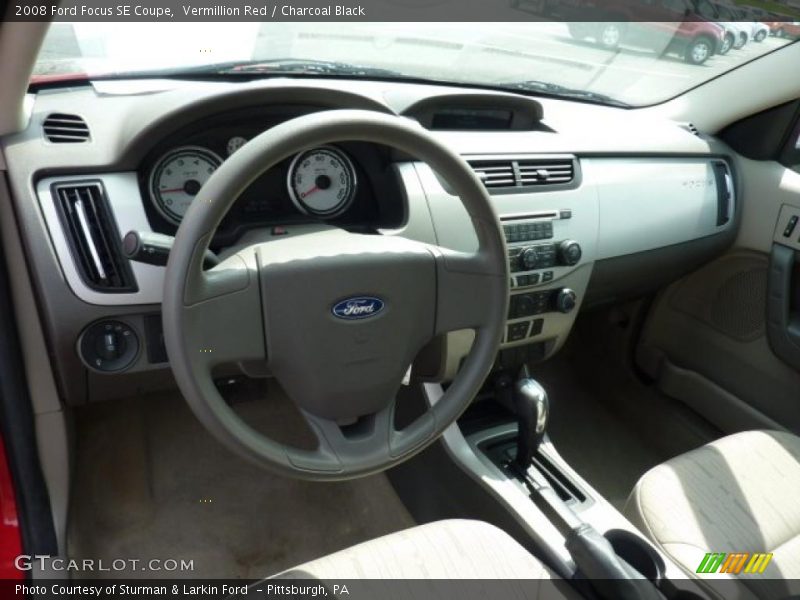 Vermillion Red / Charcoal Black 2008 Ford Focus SE Coupe