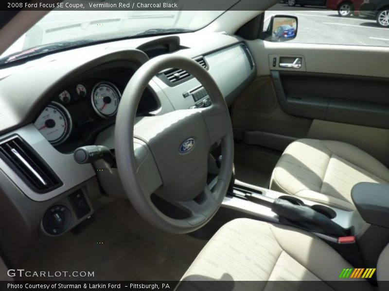 Vermillion Red / Charcoal Black 2008 Ford Focus SE Coupe