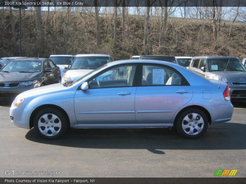Ice Blue / Gray 2008 Kia Spectra LX Sedan