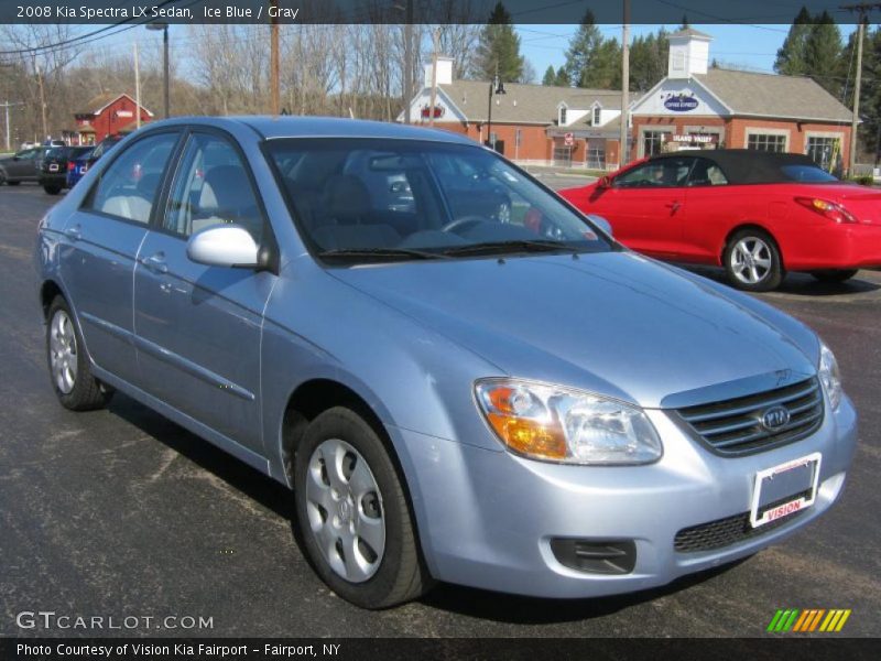 Ice Blue / Gray 2008 Kia Spectra LX Sedan