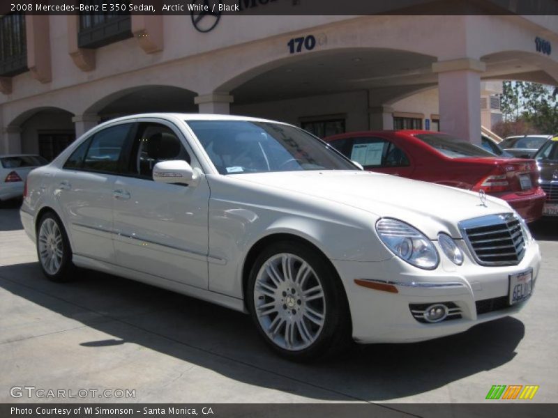 Arctic White / Black 2008 Mercedes-Benz E 350 Sedan