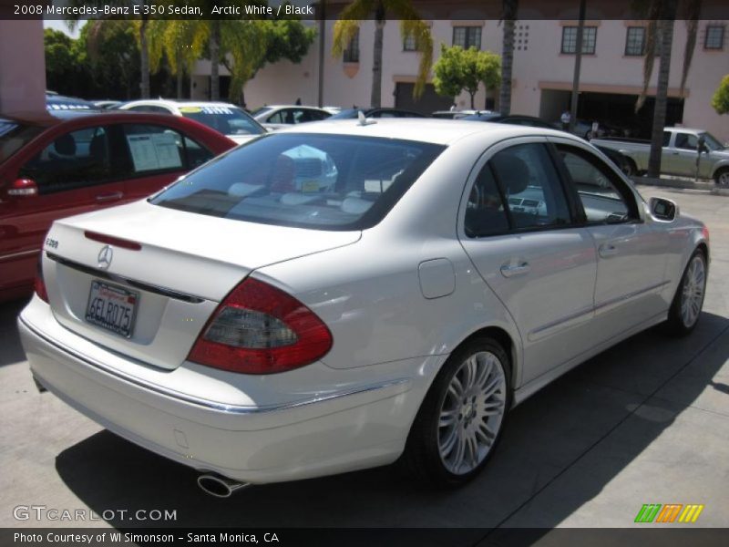 Arctic White / Black 2008 Mercedes-Benz E 350 Sedan