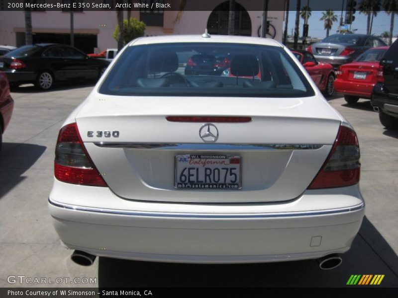 Arctic White / Black 2008 Mercedes-Benz E 350 Sedan