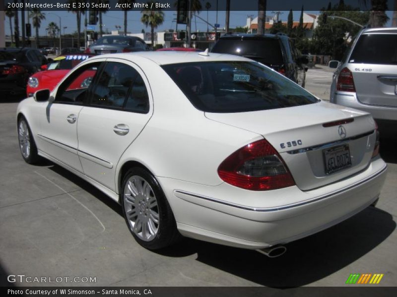 Arctic White / Black 2008 Mercedes-Benz E 350 Sedan