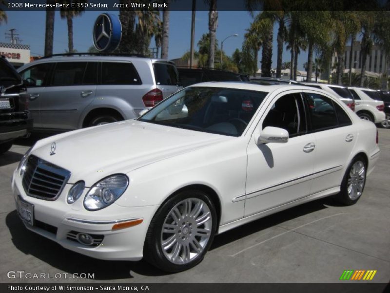 Arctic White / Black 2008 Mercedes-Benz E 350 Sedan