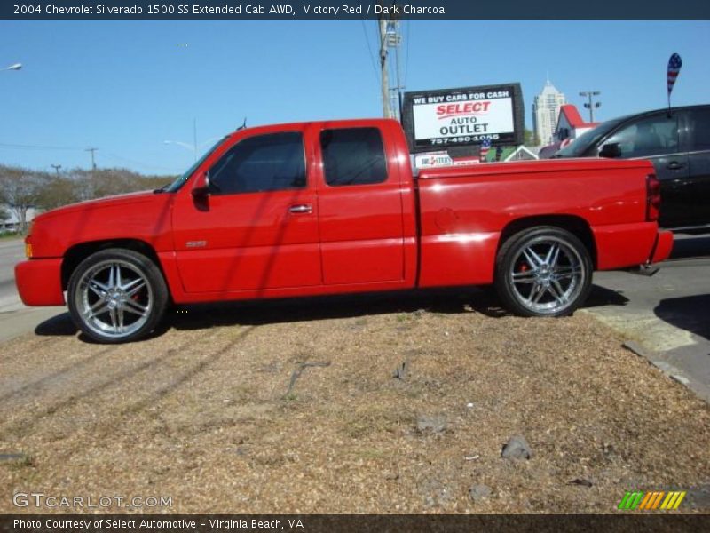 Victory Red / Dark Charcoal 2004 Chevrolet Silverado 1500 SS Extended Cab AWD