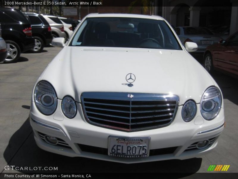 Arctic White / Black 2008 Mercedes-Benz E 350 Sedan