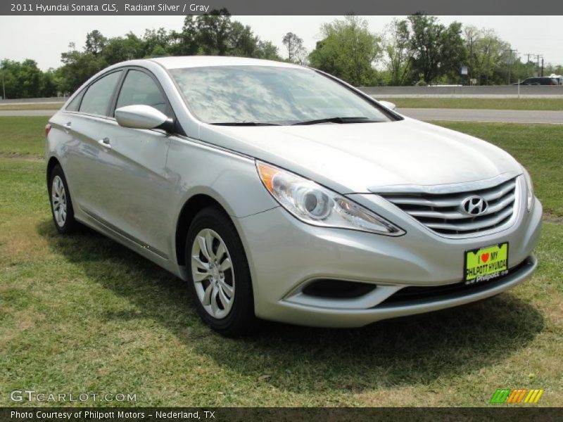 Radiant Silver / Gray 2011 Hyundai Sonata GLS