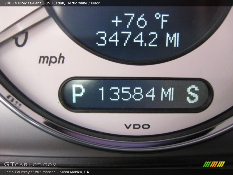 Arctic White / Black 2008 Mercedes-Benz E 350 Sedan