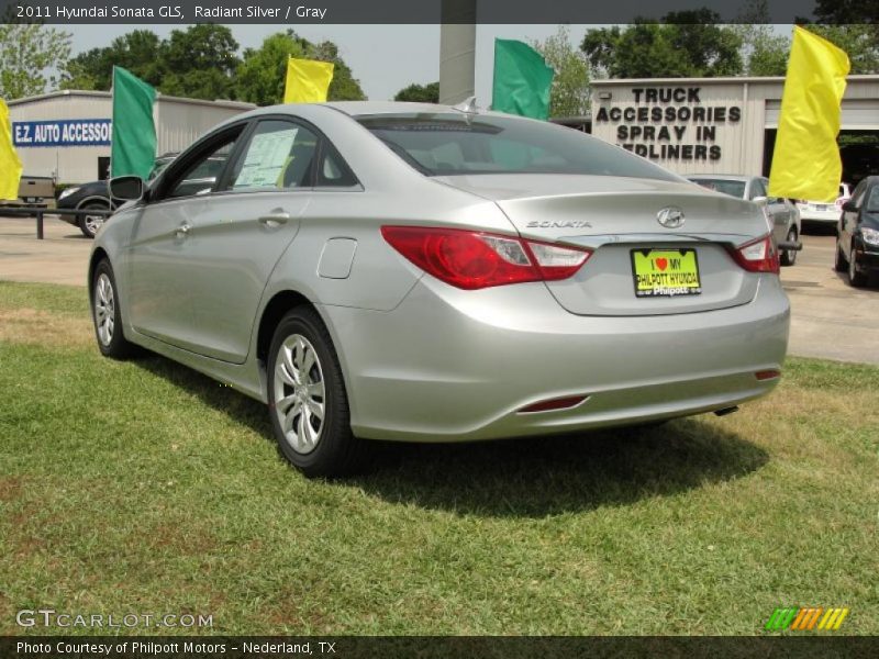Radiant Silver / Gray 2011 Hyundai Sonata GLS