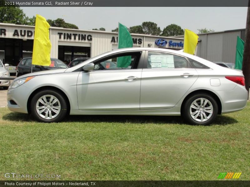 Radiant Silver / Gray 2011 Hyundai Sonata GLS