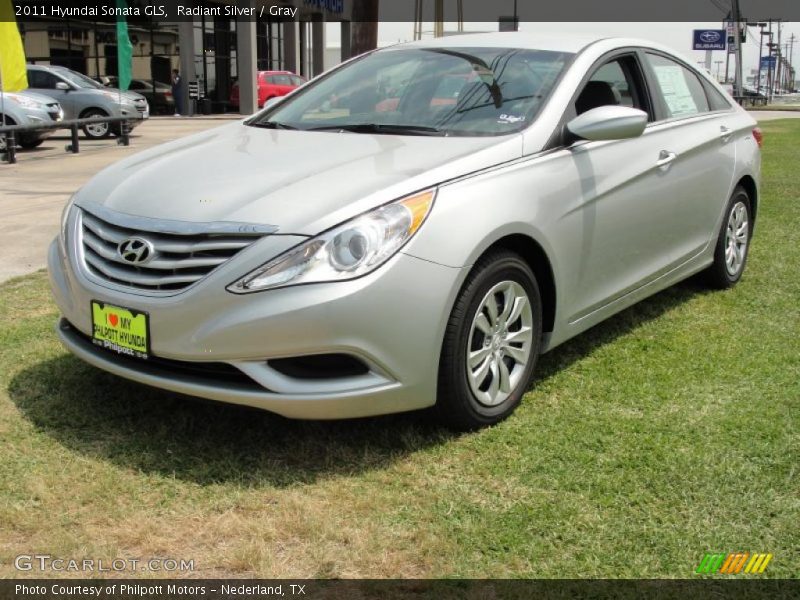 Radiant Silver / Gray 2011 Hyundai Sonata GLS
