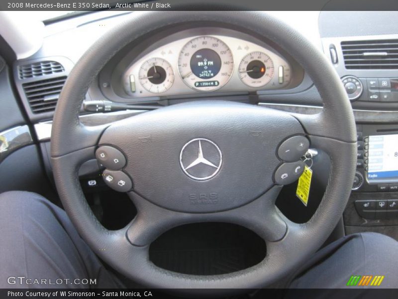 Arctic White / Black 2008 Mercedes-Benz E 350 Sedan