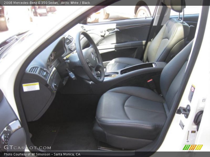 Arctic White / Black 2008 Mercedes-Benz E 350 Sedan