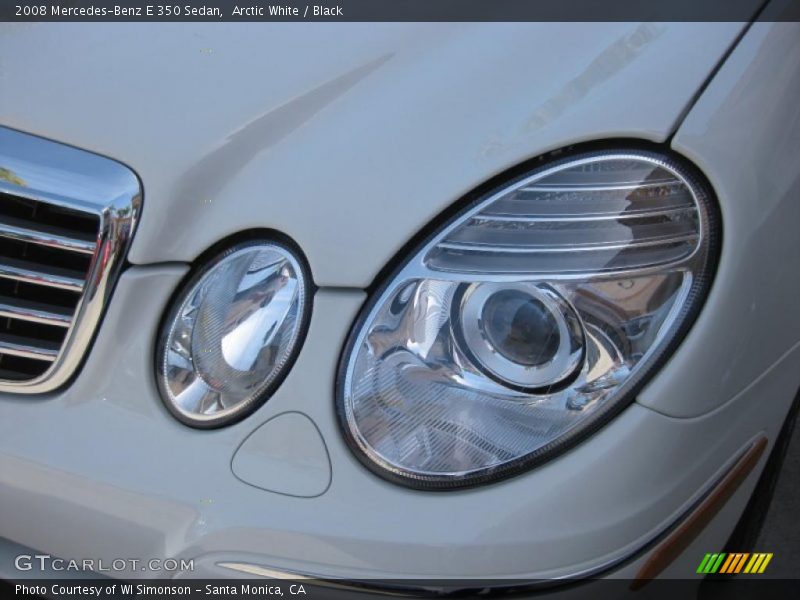 Arctic White / Black 2008 Mercedes-Benz E 350 Sedan