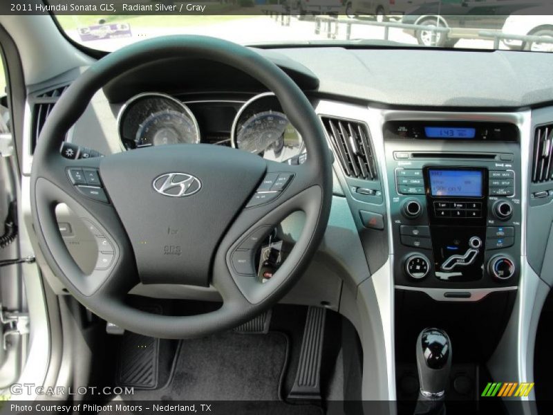 Radiant Silver / Gray 2011 Hyundai Sonata GLS