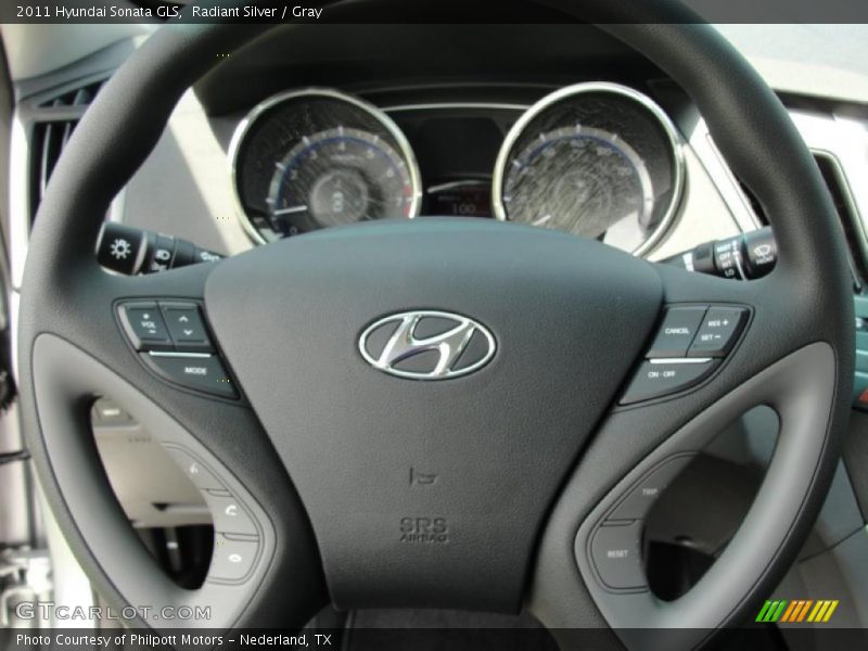 Radiant Silver / Gray 2011 Hyundai Sonata GLS