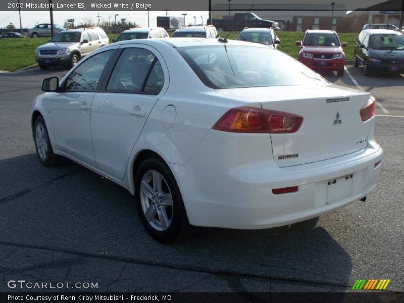 Wicked White / Beige 2008 Mitsubishi Lancer ES
