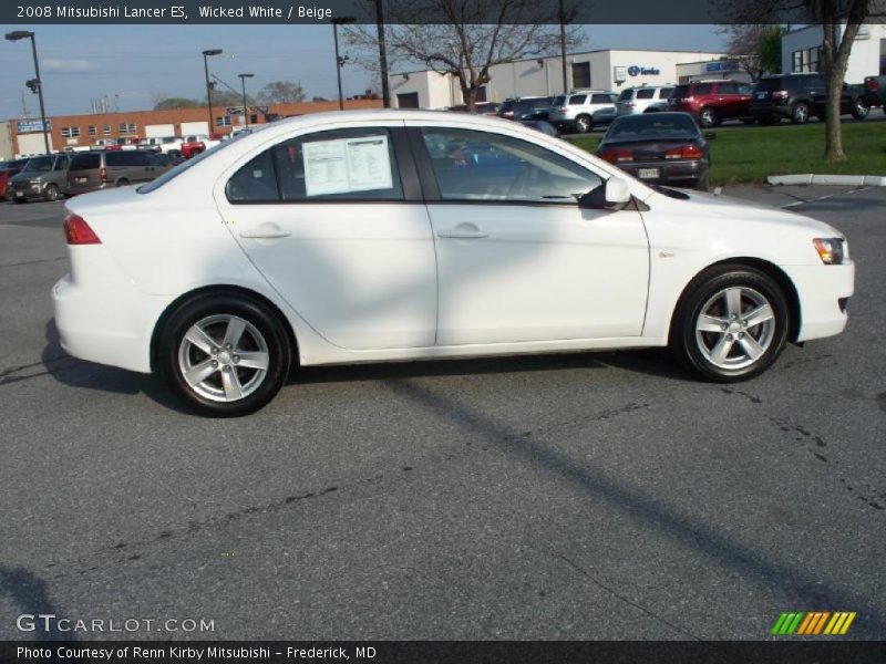 Wicked White / Beige 2008 Mitsubishi Lancer ES