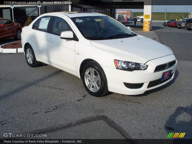 Wicked White / Beige 2008 Mitsubishi Lancer ES