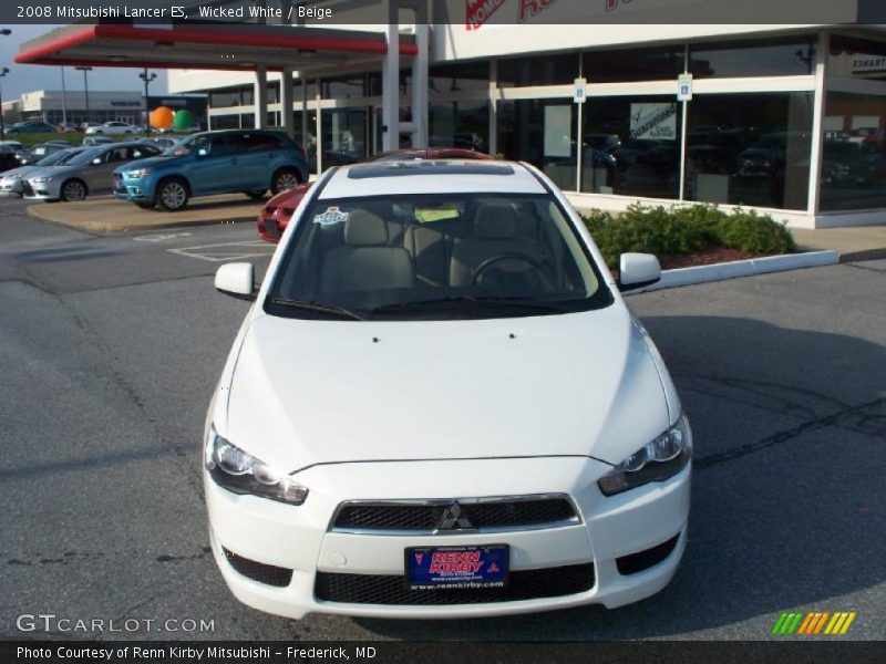Wicked White / Beige 2008 Mitsubishi Lancer ES