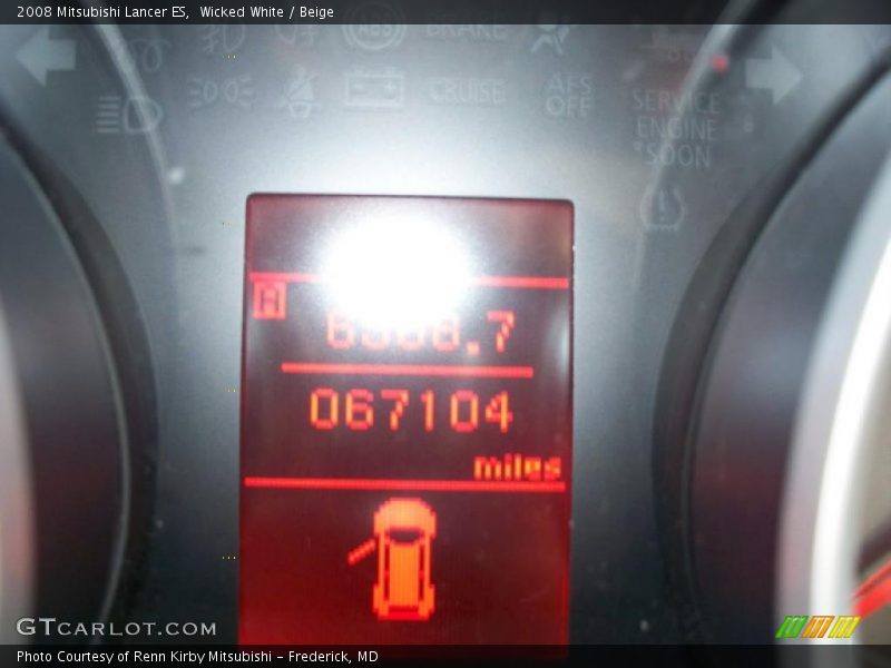 Wicked White / Beige 2008 Mitsubishi Lancer ES