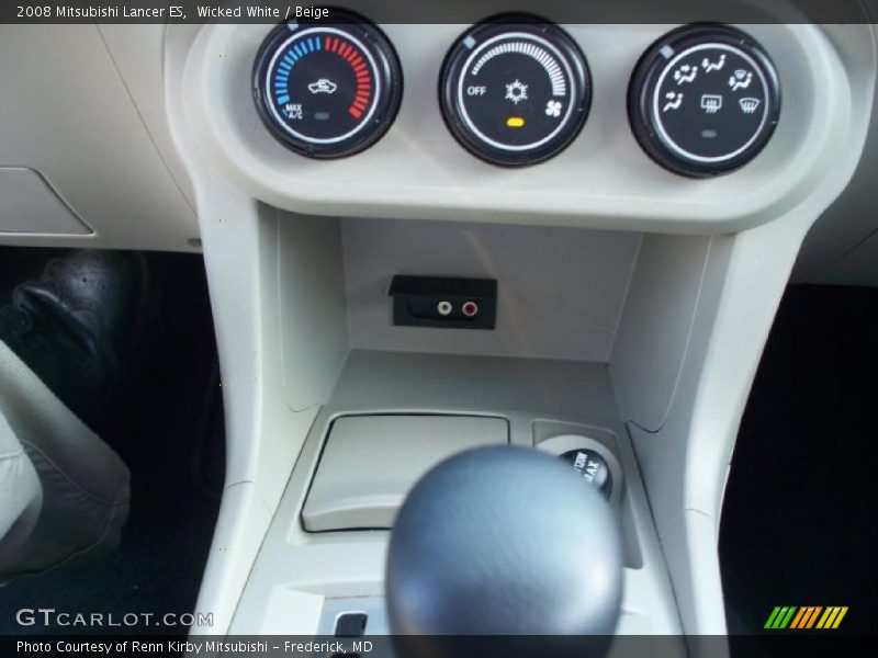 Wicked White / Beige 2008 Mitsubishi Lancer ES