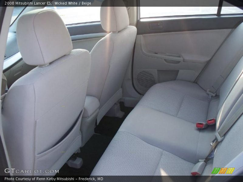 Wicked White / Beige 2008 Mitsubishi Lancer ES