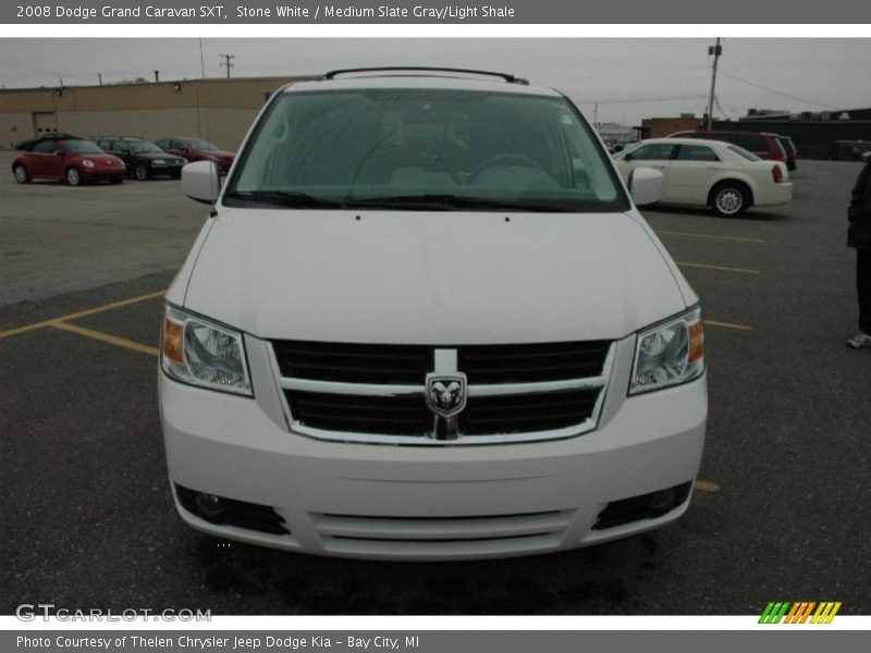 Stone White / Medium Slate Gray/Light Shale 2008 Dodge Grand Caravan SXT