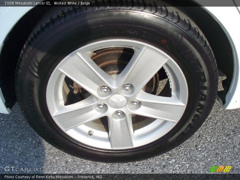 Wicked White / Beige 2008 Mitsubishi Lancer ES