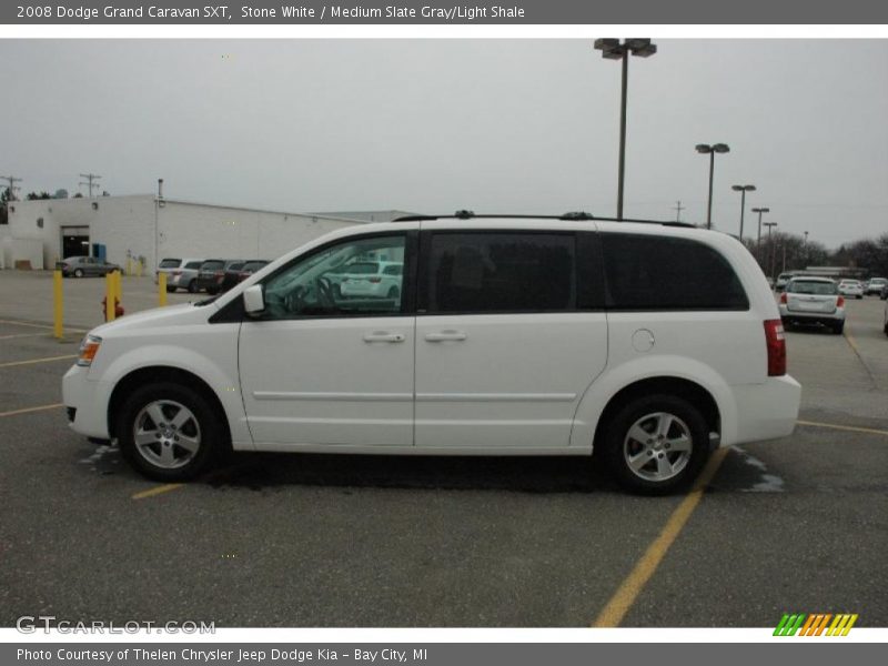 Stone White / Medium Slate Gray/Light Shale 2008 Dodge Grand Caravan SXT
